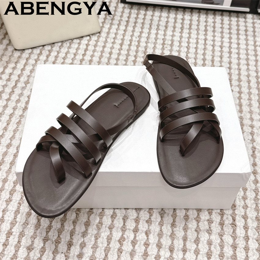 Ethnic Fashion Style - Sandalias Planas de Estilo Étnico con