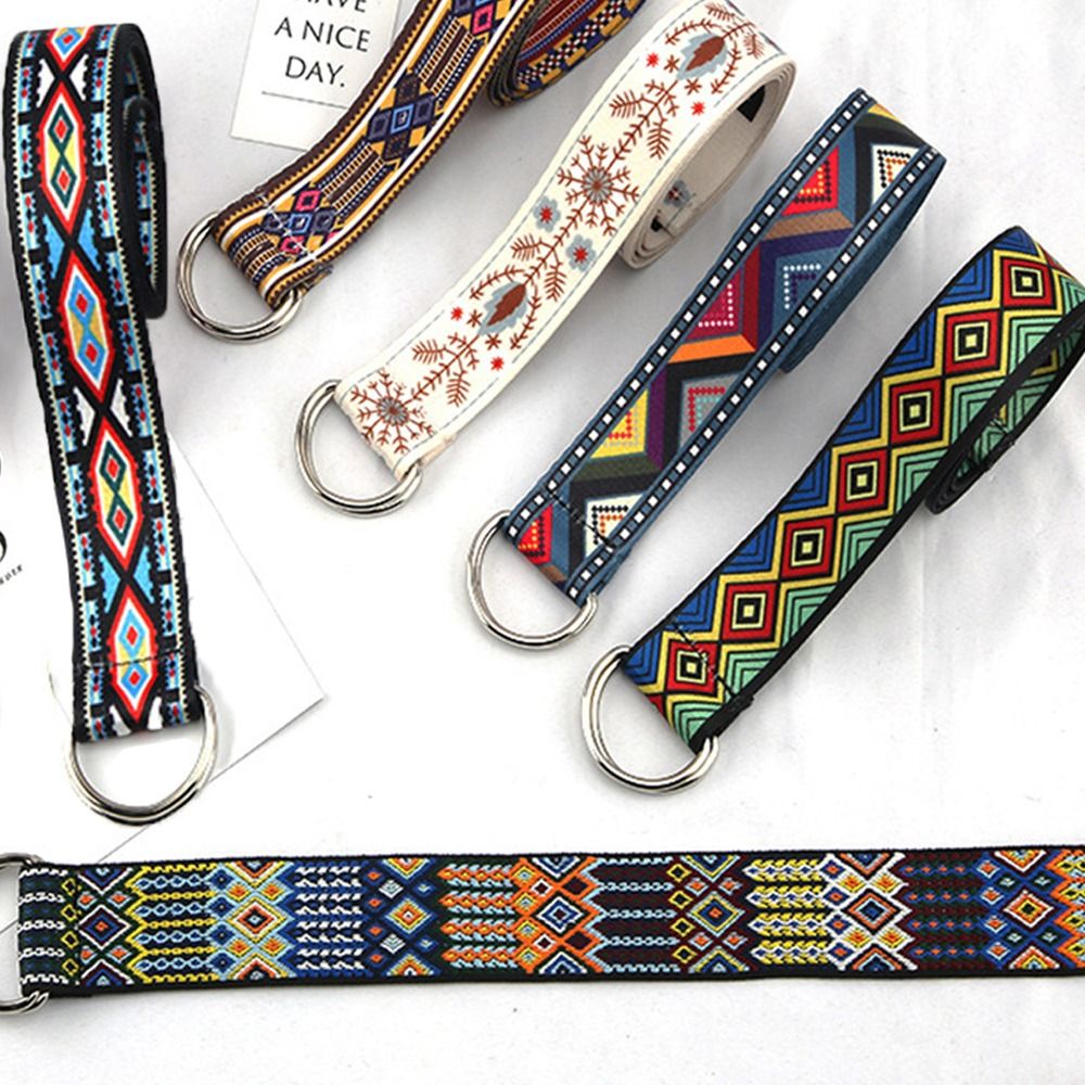 Men'S Ethnic Fashion Trends - Cinturón de lona trenzada de nailon