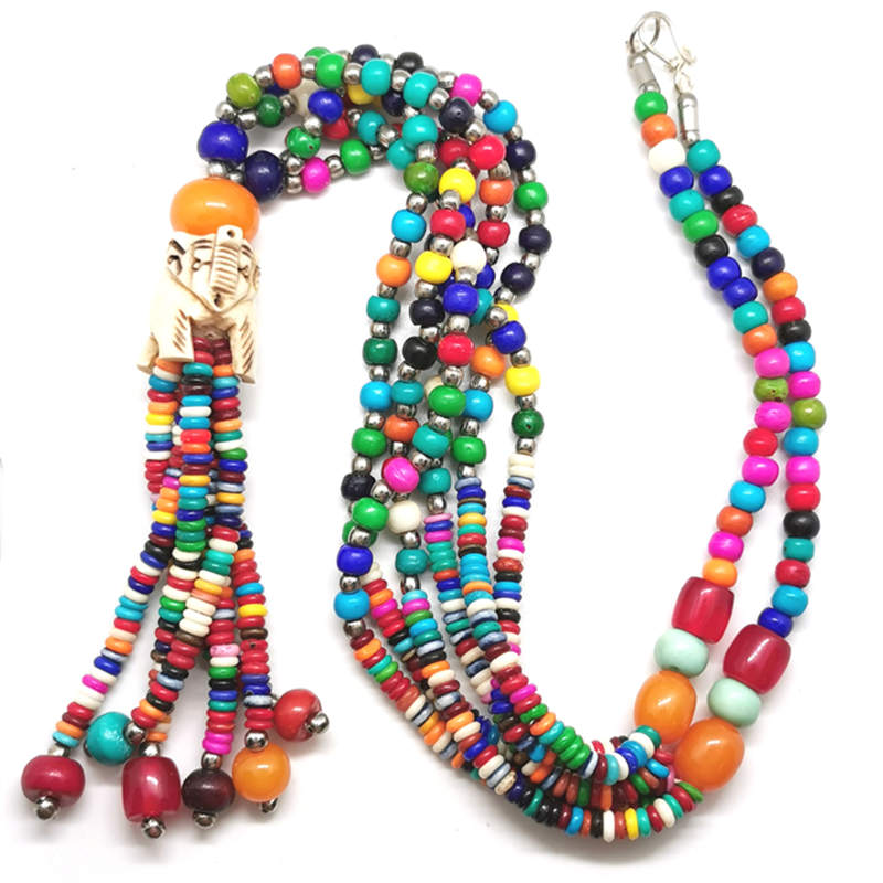 Ethnic Fashion Com - Joyería tibetana Arco Iris hueso de