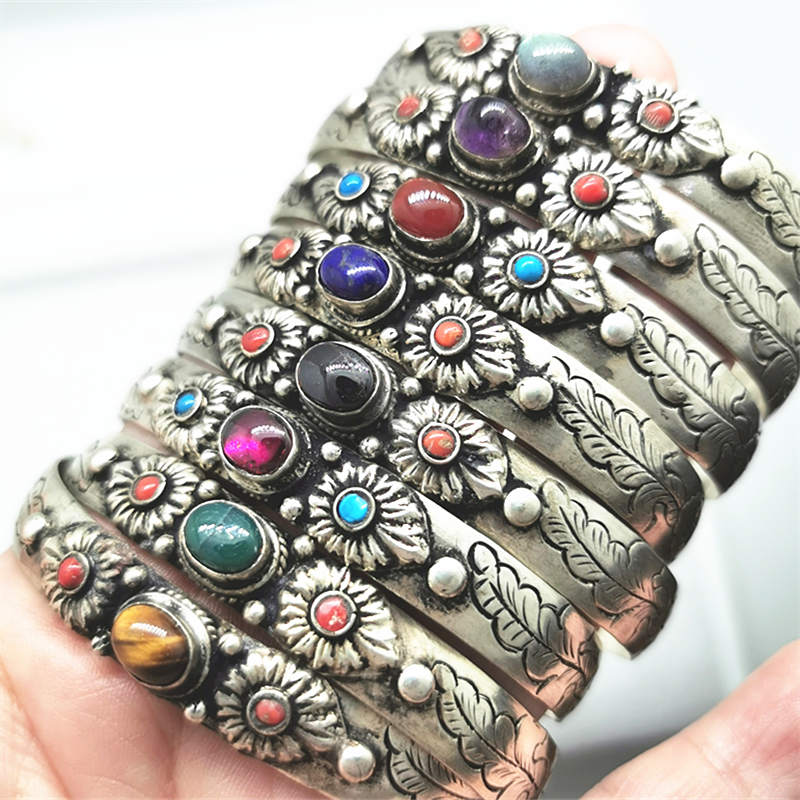 Ethnic Fashion Com - BB-398-brazalete abierto Vintage de Nepal para
