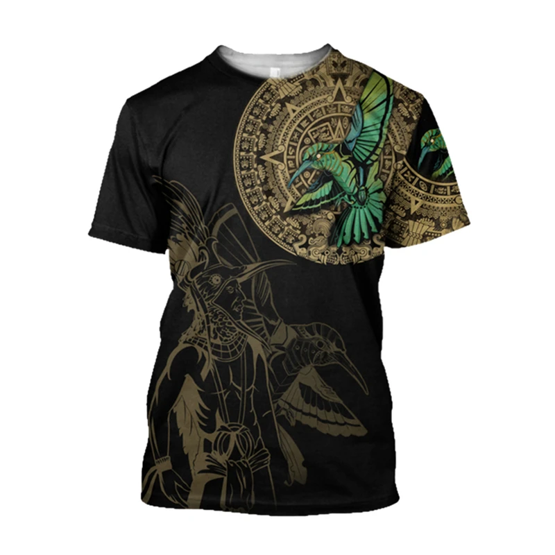 Men'S Ethnic Fashion Trends - Camiseta Retro Étnica Azteca de México