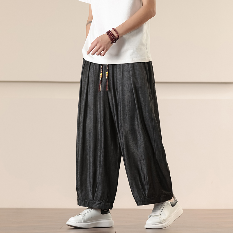 Ethnic Fashion Men - Pantalones Anchos Holgados de Hombre Estilo
