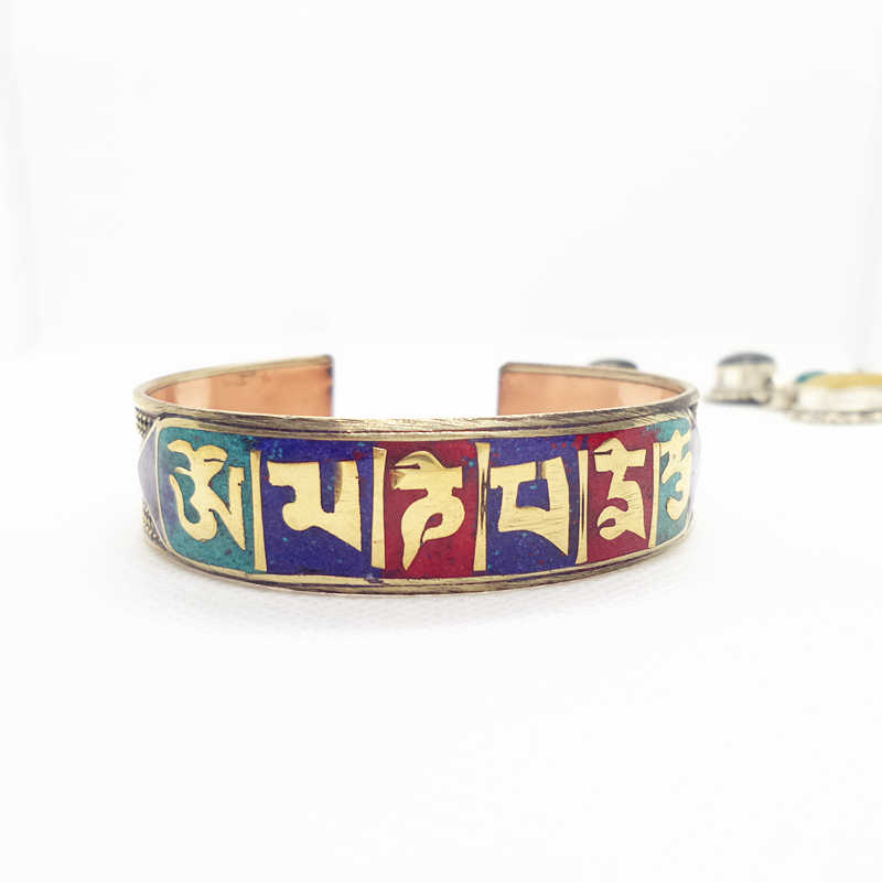 Ethnic Fashion Com - Amuleto de Mantras tibetano BB-193, brazaletes