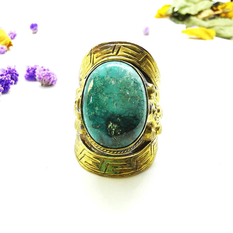Ethnic Fashion Com - Anillos Grandes Tibetanos para Hombre, Anillo