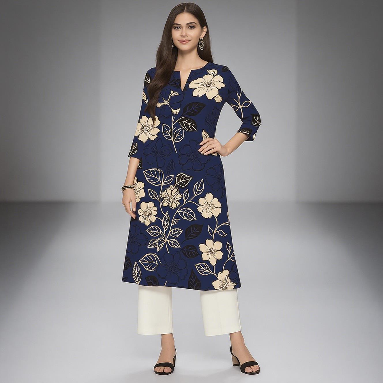 Vestido musulmán Kurt informal - Ethnic Fashion Kurtis reseña y precio