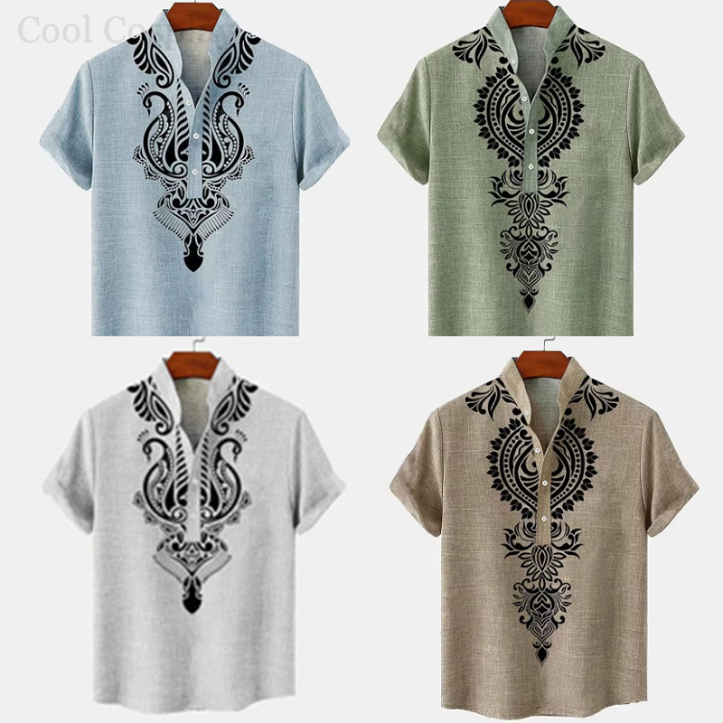 Camiseta Henley Retro para Hom - Ethnic Fashion Men reseña y precio