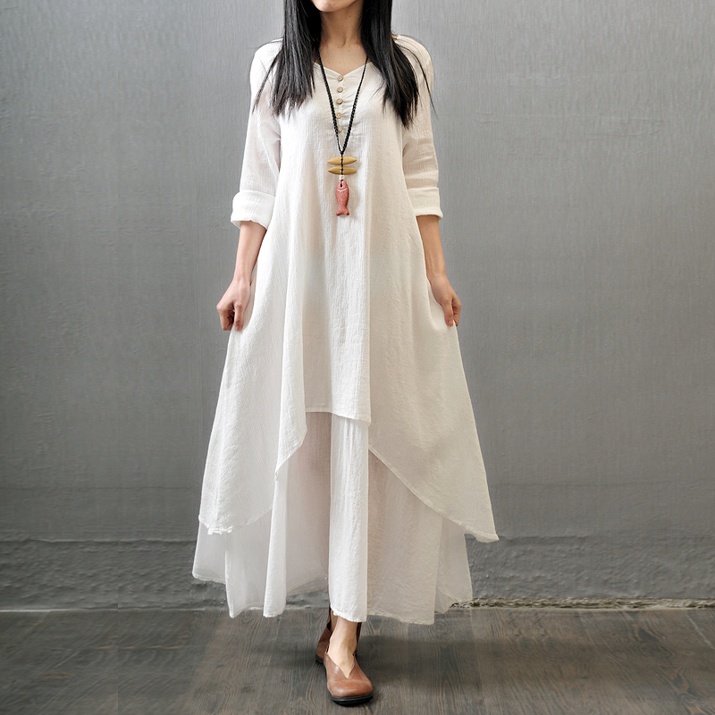 Vestido largo de manga larga p - Ethnic Fashion Kurtis reseña y precio