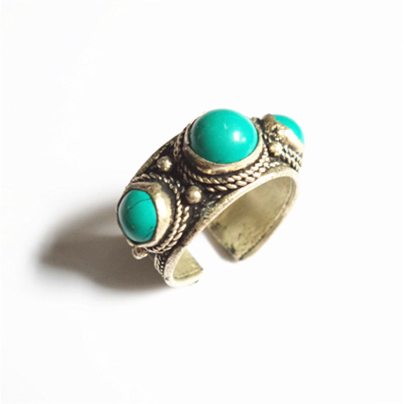 Anillos tibetanos con incrusta - Ethnic Fashion Com reseña y precio