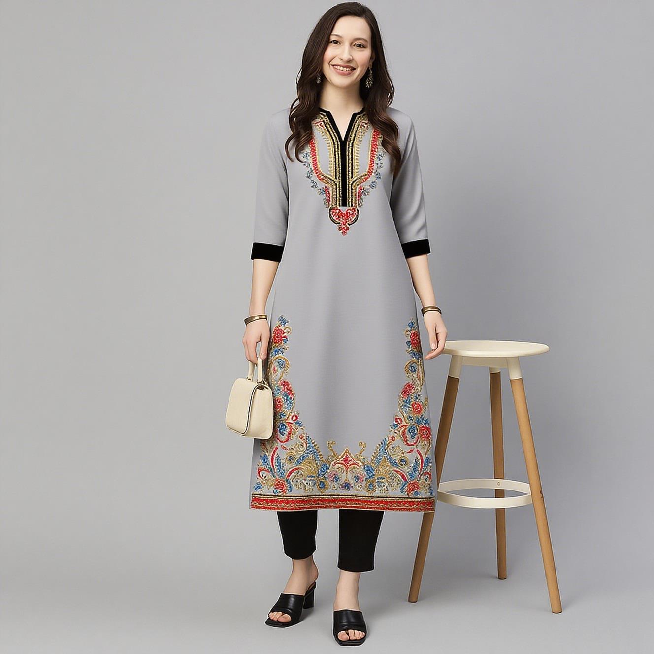 Vestido musulmán Kurt informal - Ethnic Fashion Kurtis reseña y precio