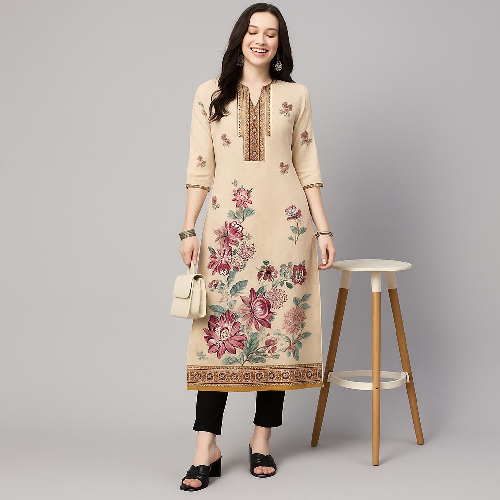Vestido musulmán Kurt informal - Ethnic Fashion Kurtis reseña y precio