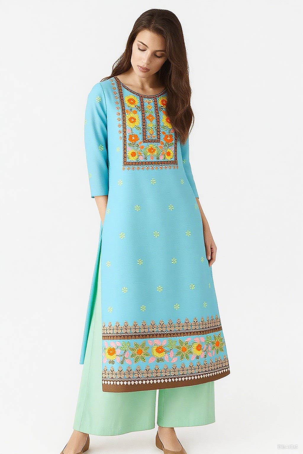 Vestido musulmán Kurt moda muj - Ethnic Fashion Kurtis reseña y precio