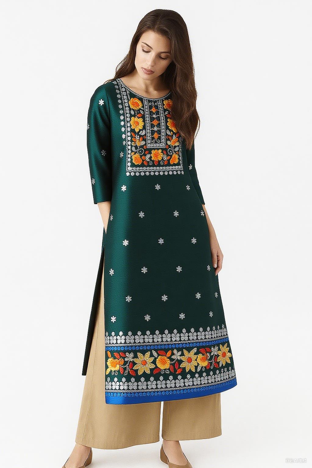Vestido musulmán Kurt moda muj - Ethnic Fashion Kurtis reseña y precio