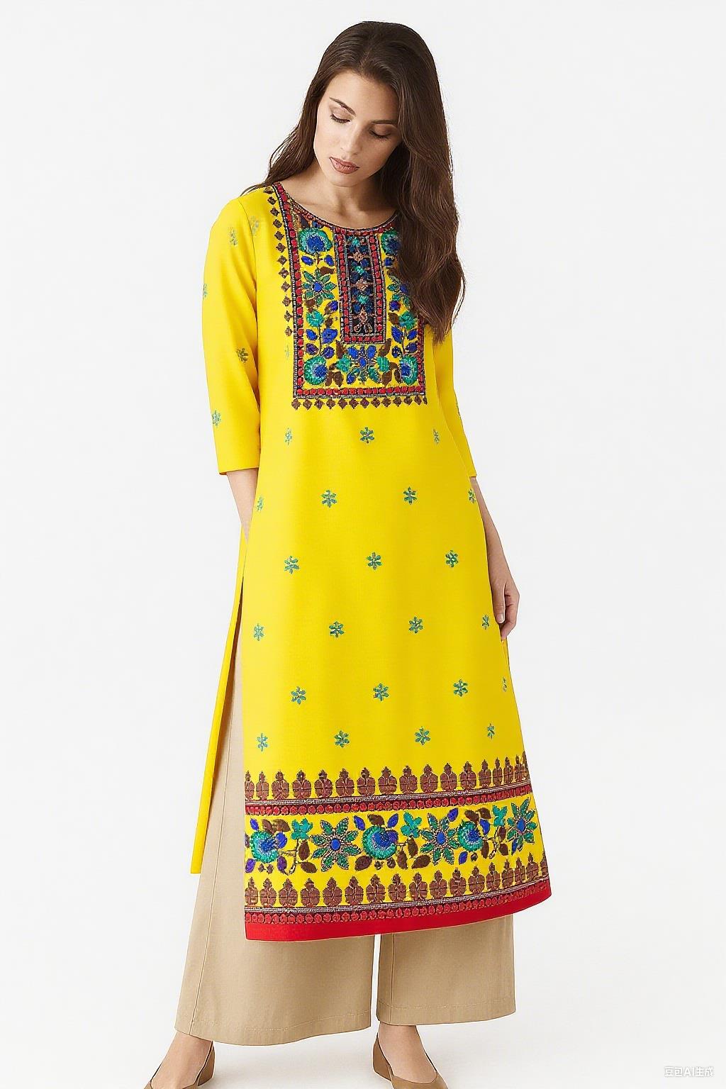 Vestido musulmán Kurt moda muj - Ethnic Fashion Kurtis reseña y precio