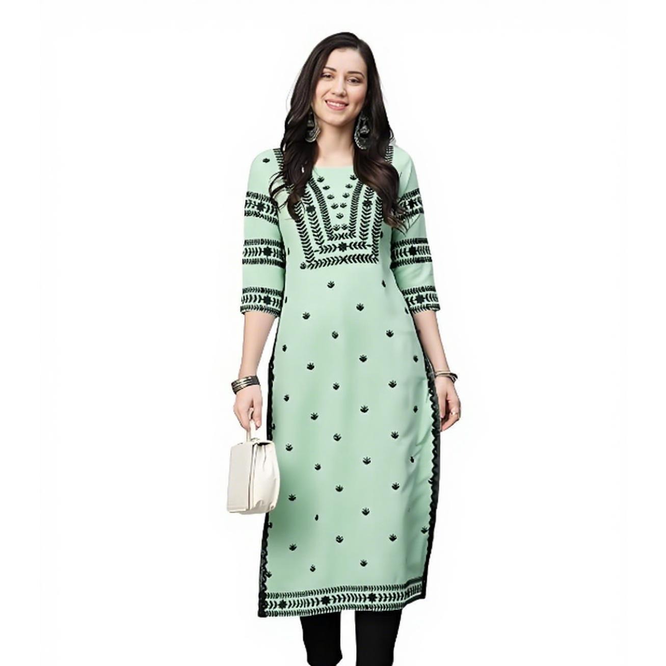 Musulman Kurt Flowers moda muj - Ethnic Fashion Kurtis reseña y precio