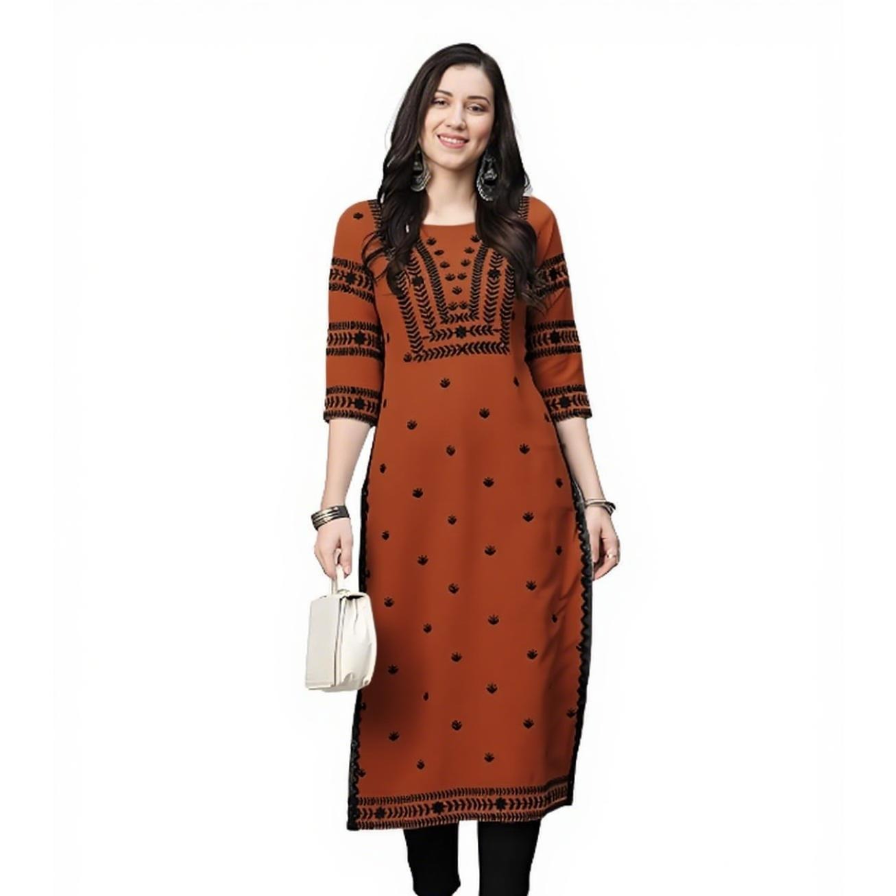Musulman Kurt Flowers moda muj - Ethnic Fashion Kurtis reseña y precio