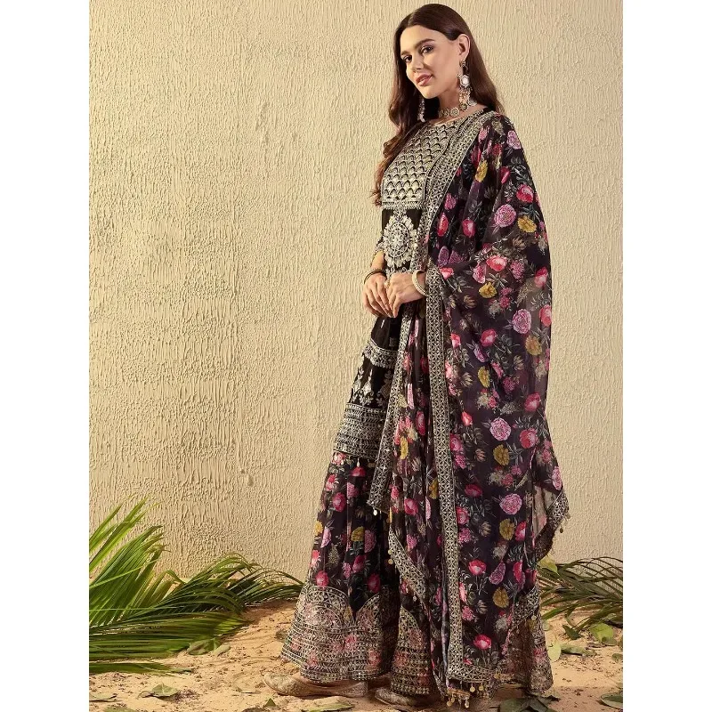 Traje punjabi de Georgette bor - Salwar Kameez Set reseña y precio