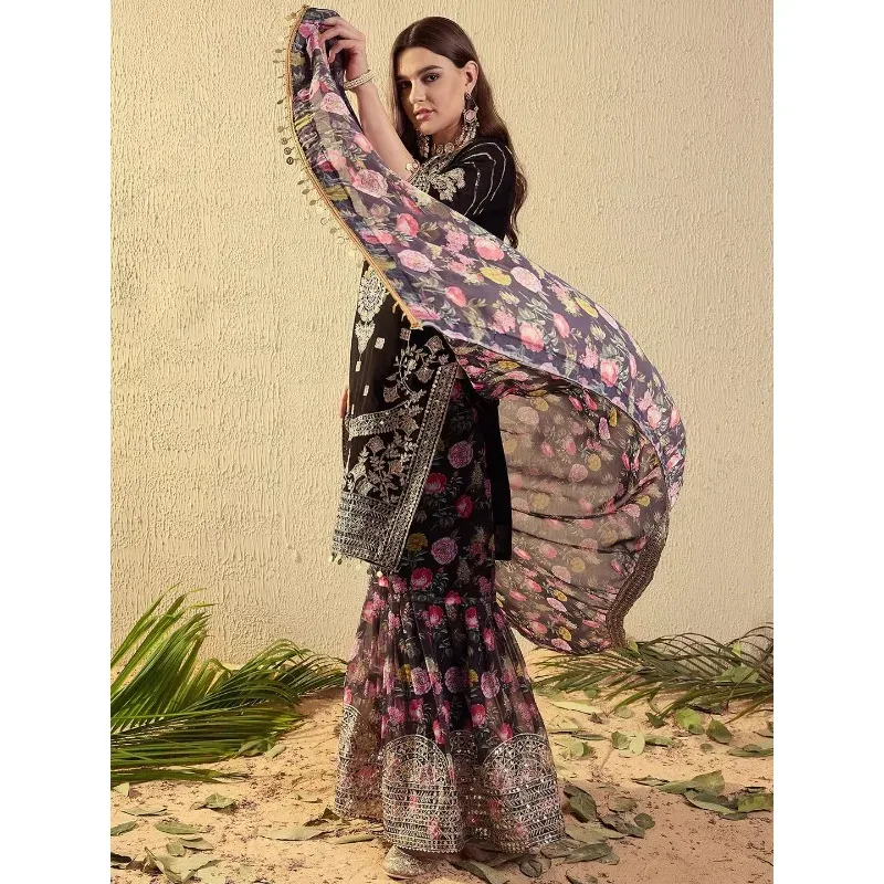 Traje punjabi de Georgette bor - Salwar Kameez Set reseña y precio