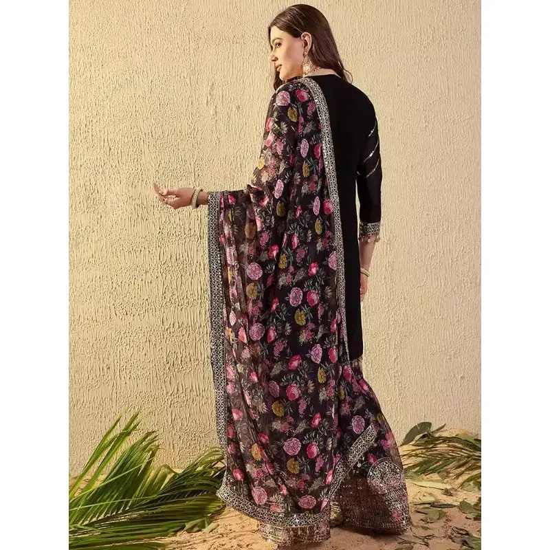 Traje punjabi de Georgette bor - Salwar Kameez Set reseña y precio