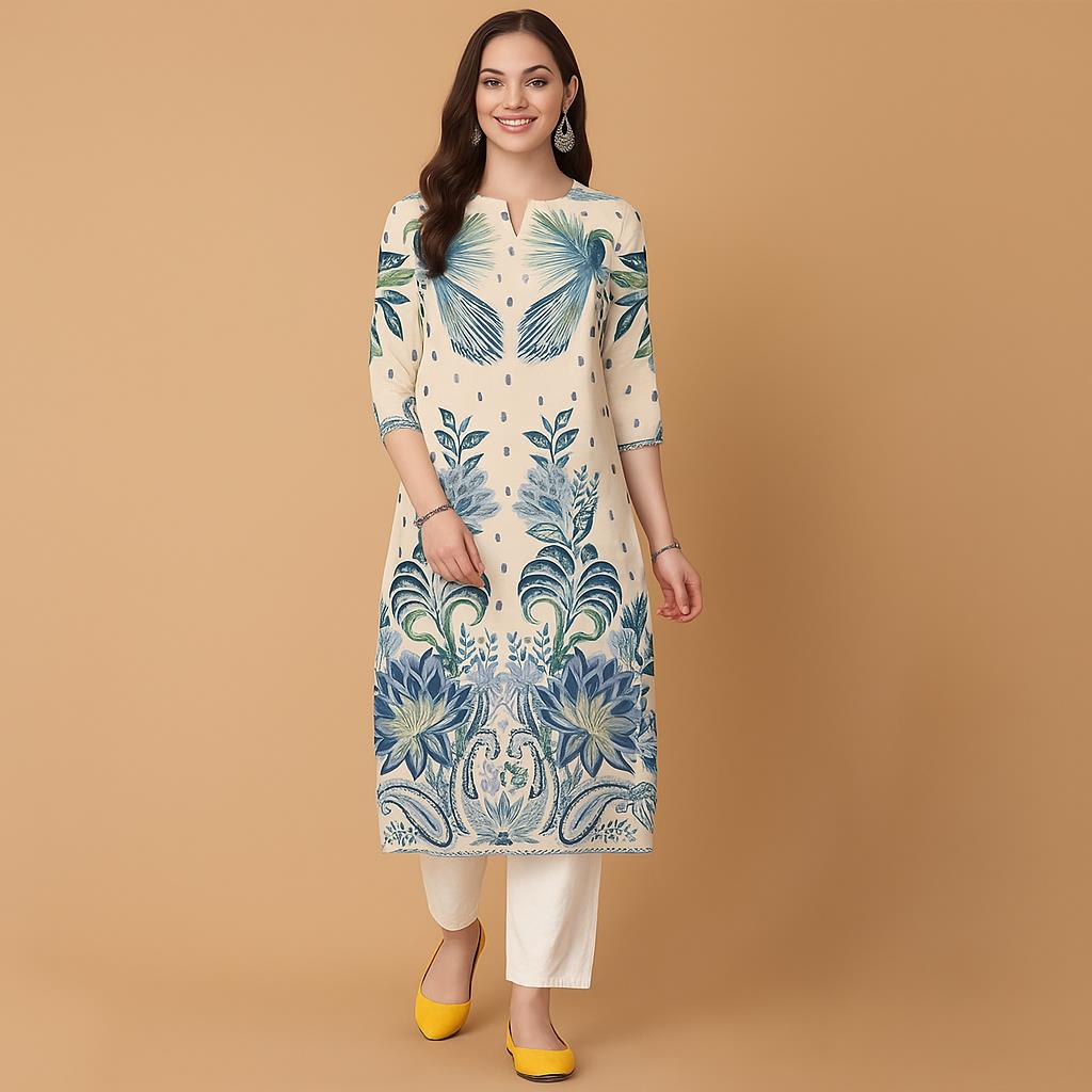 Flores musulmanas Kurt Navidad - Ethnic Fashion Kurtis reseña y precio
