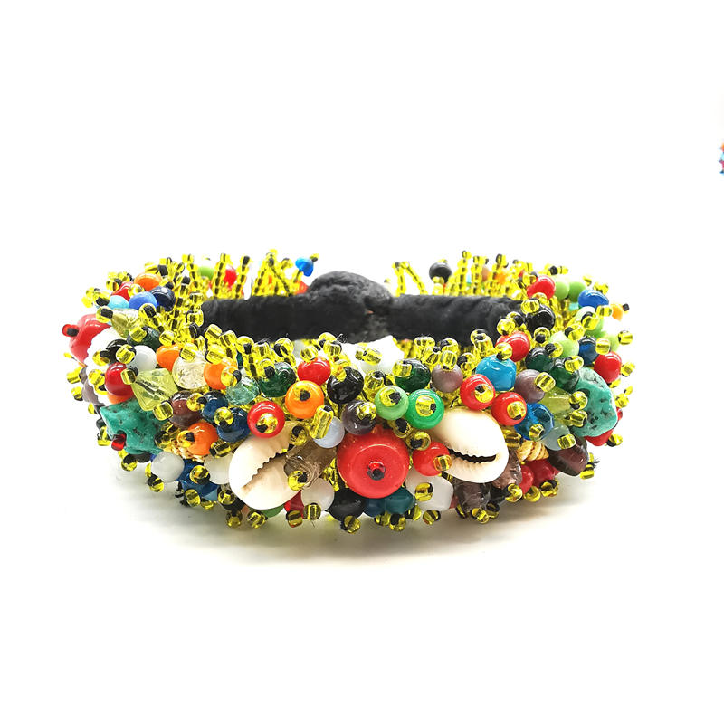 Pulsera de cuentas de vidrio d - Ethnic Fashion Com reseña y precio