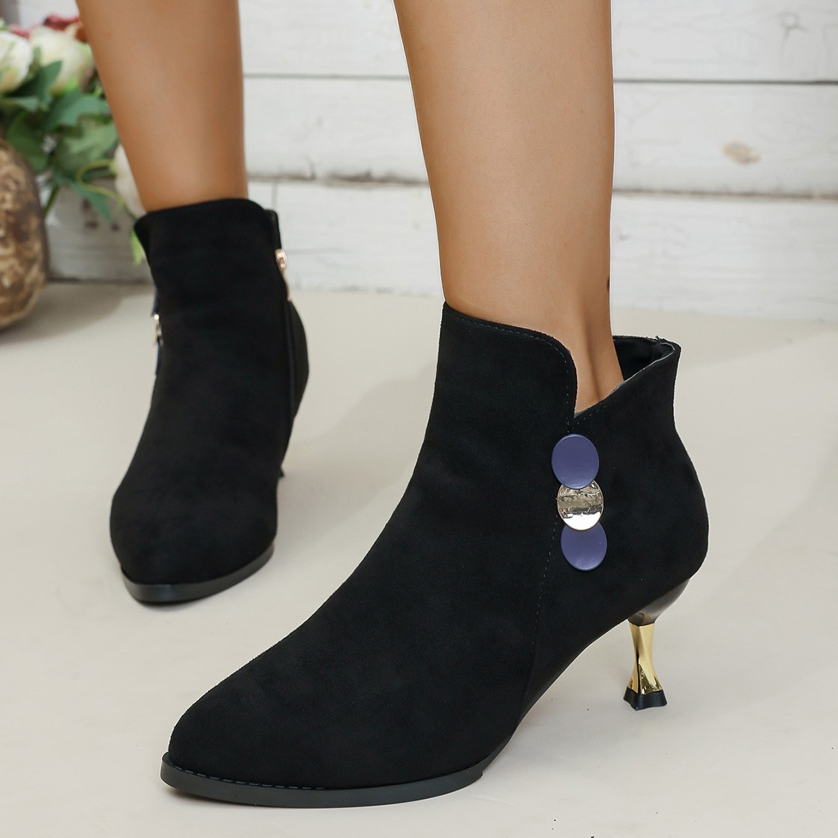 Botines de tacón alto para muj - Ethnic Fashion Style reseña y precio