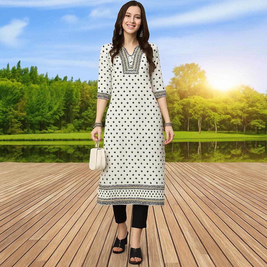 Vestido musulmán Kurt informal - Ethnic Fashion Kurtis reseña y precio