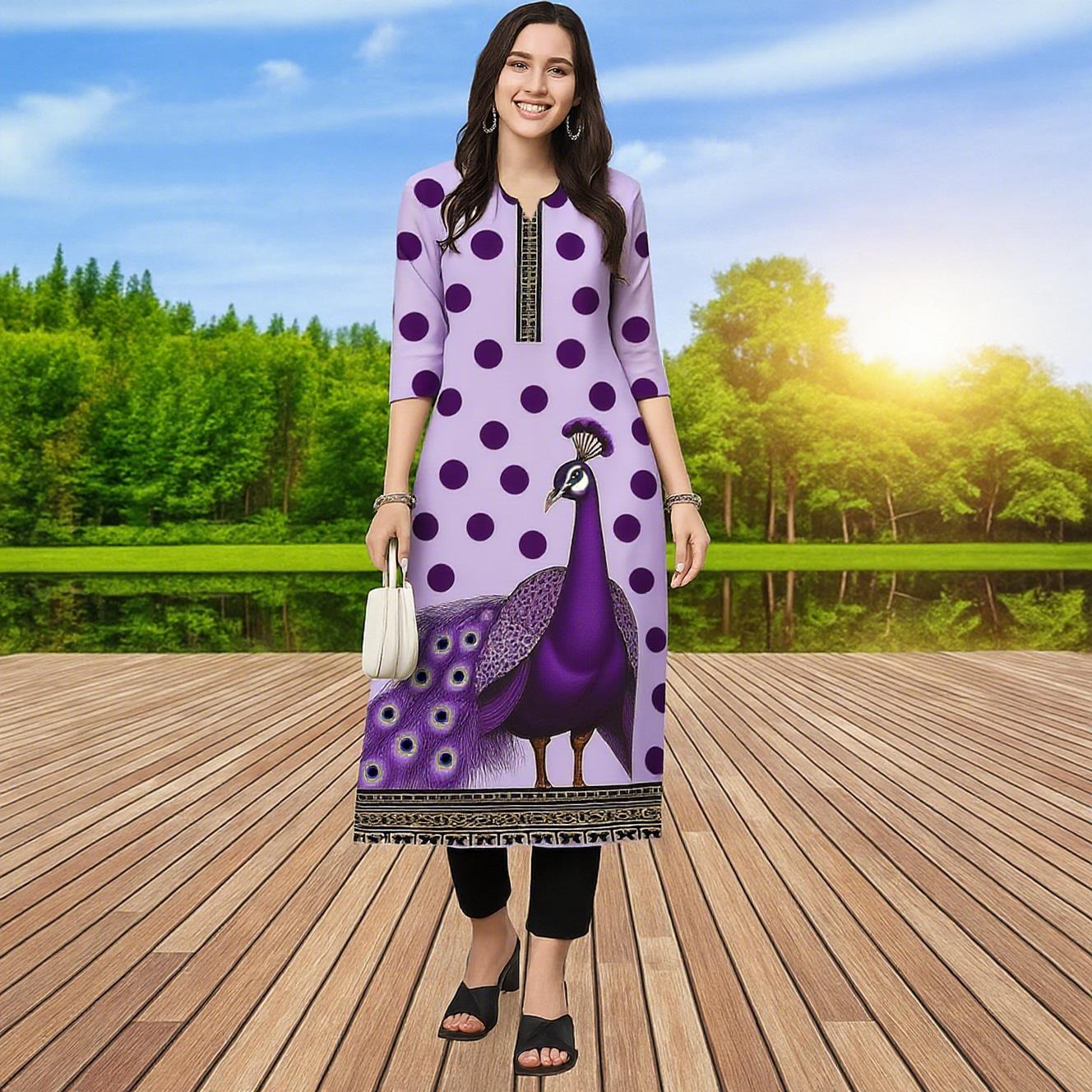 Vestido musulmán Kurt informal - Ethnic Fashion Kurtis reseña y precio