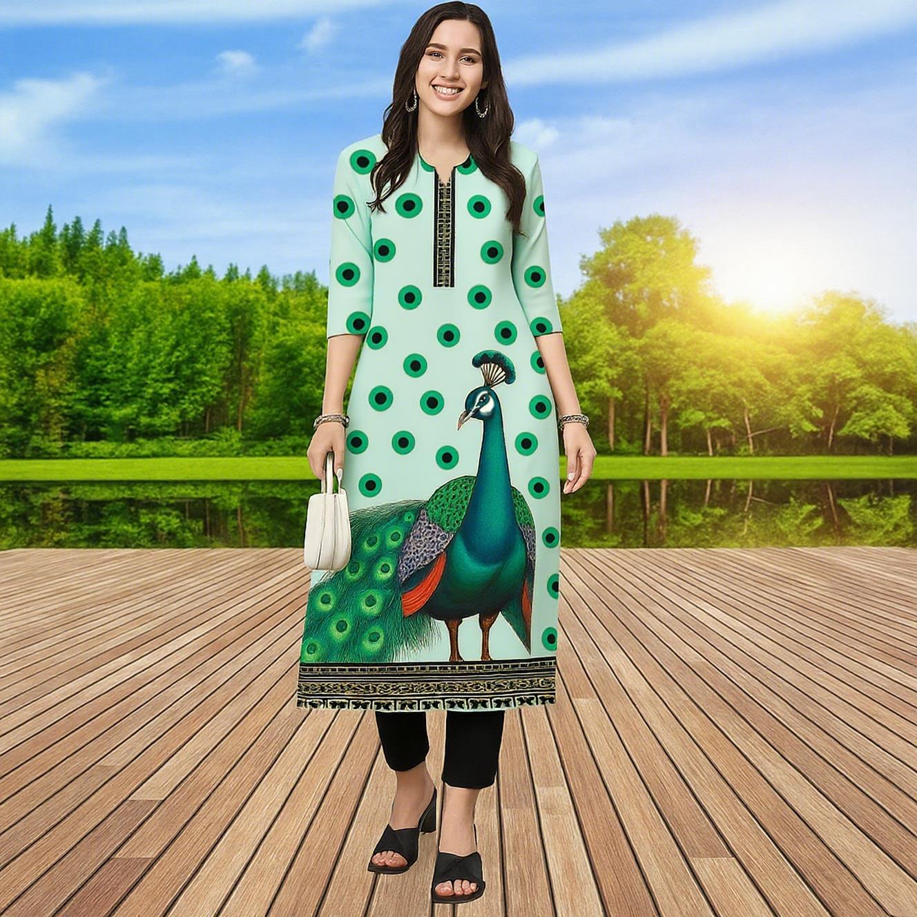 Vestido musulmán Kurt informal - Ethnic Fashion Kurtis reseña y precio